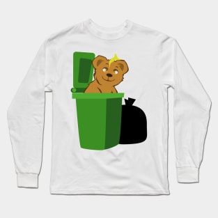 A Bear Raiding the Trash Bin Long Sleeve T-Shirt